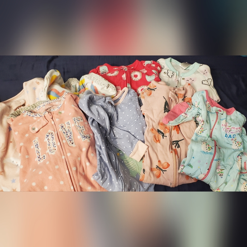 Lot of 8 girls pajamas